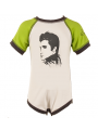 Elvis Baby babybodyer babybodyer grønn-hvit – organic cotton