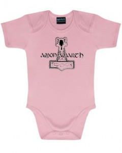 Amon Amarth babybodyer Baby Rocker Logo rosa – metal babybodyers