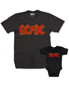 AC-DC pappaer's t-skjort & AC-DC babybodyer Baby Color Logo