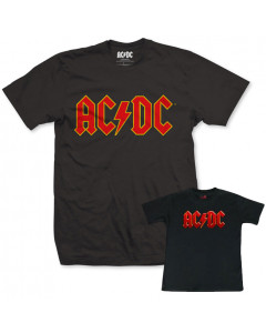 Matchende rockesett AC-DC pappaer's t-skjort & Baby t-skjort