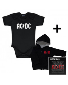 gavesett Acd-erC Baby hettegenser Black Ice & AC-DC babybodyer